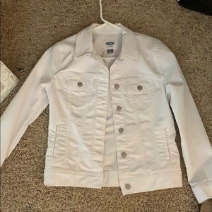 white jean jacket